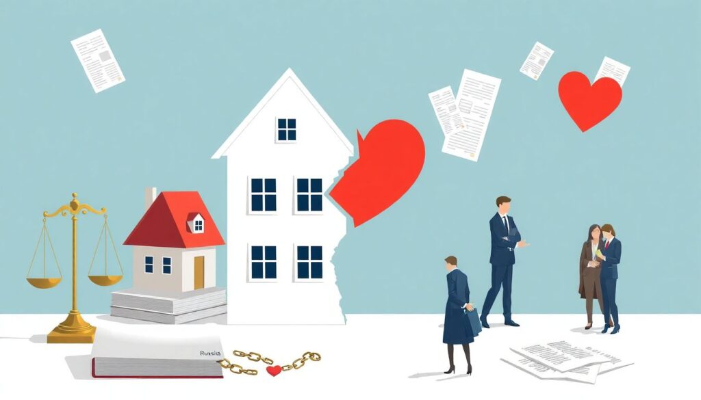 Как развод влияет на общие кредиты и ипотеку супругов в 2024 году Как развод влияет на общие кредиты и ипотеку - иллюстрация