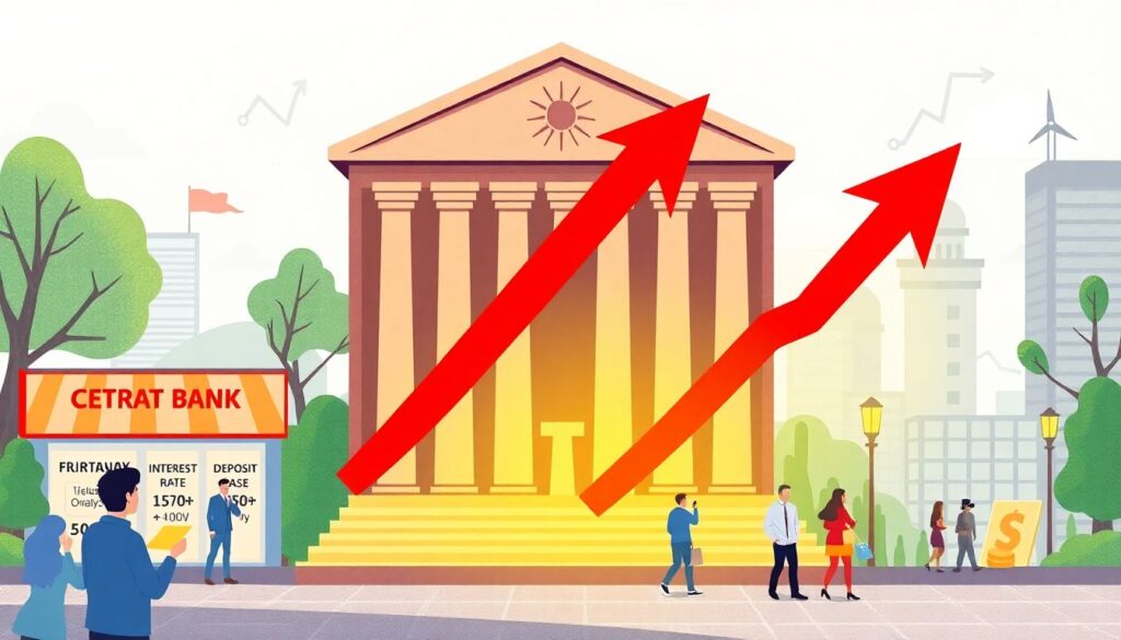 Ключевая ставка ЦБ: как она влияет на проценты по вкладам и кредитам Как ключевая ставка ЦБ влияет на проценты по вкладам и кредитам - иллюстрация