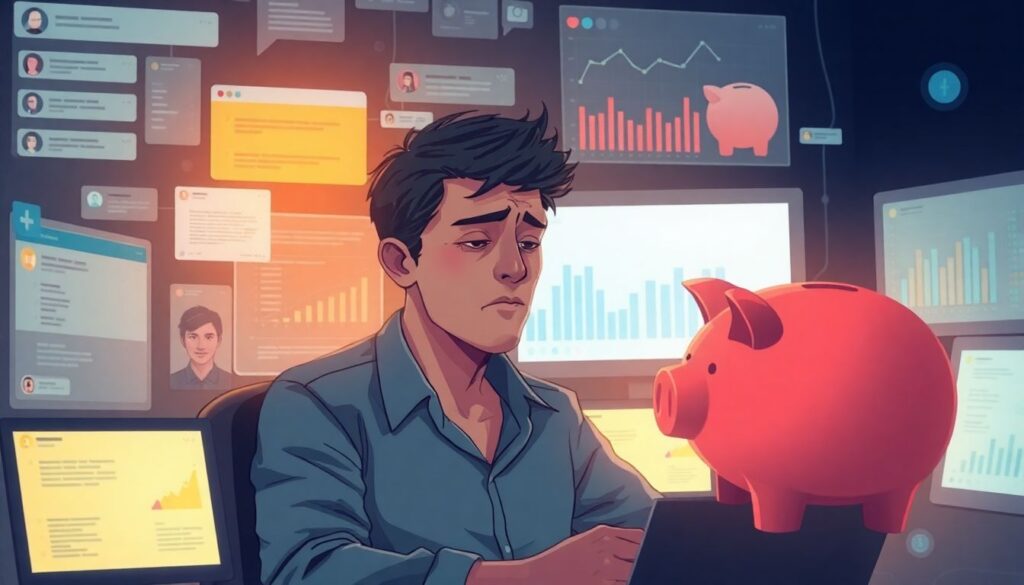 Как эмоциональное выгорание приводит к финансовым проблемам и долгам - иллюстрация