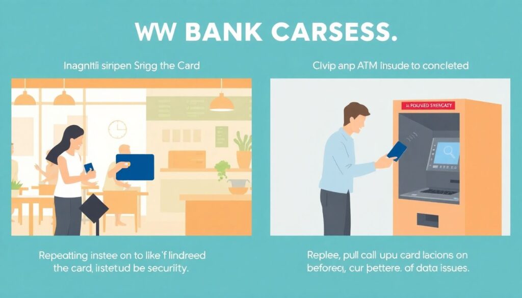 Как работает кредитная карта с чипом и магнитной полосой - иллюстрация