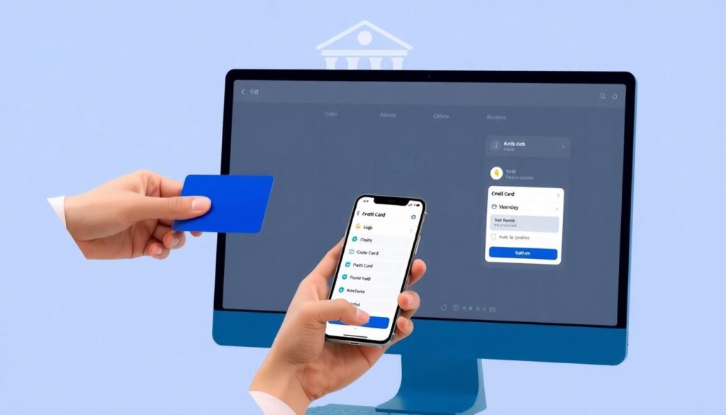 Как работает кредитная карта с функцией подключение опций онлайн - иллюстрация